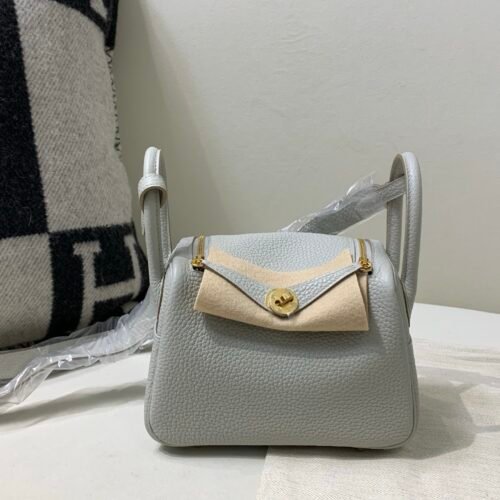 Lindy 19CM 80 Pearl grey Top Handmade GHW Original Quality