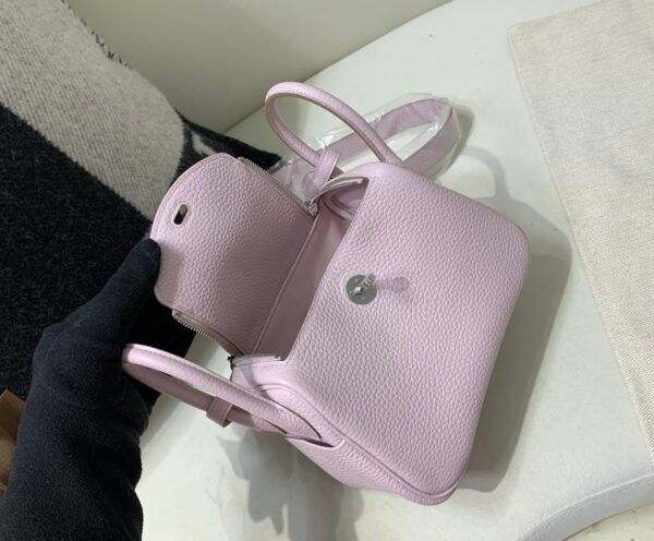 wsxc1740744286934_8 Original Lindy 19CM 09 Mauve pale Togo Leather Silver Hardware