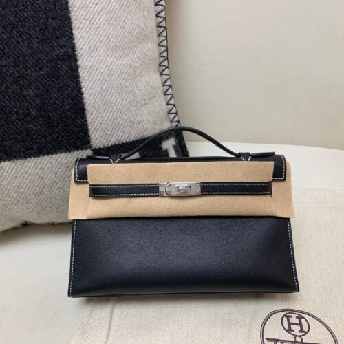 wsxc1742317919300_0 Top Handmade Kelly Pochette 22CM 89 Nior Swift Leather Silver Hardware