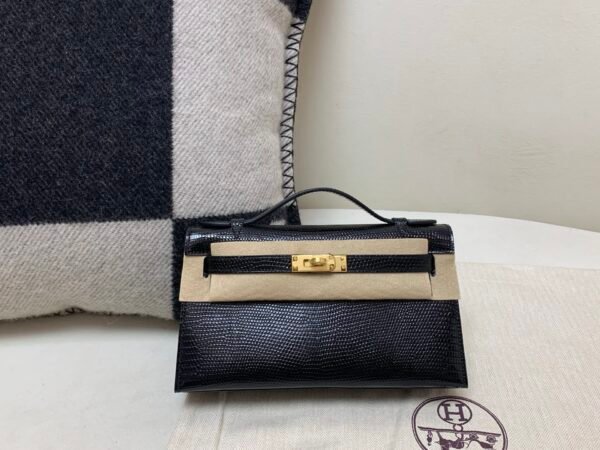 Kelly Pochette 22CM 89 Nior Lizard Skin Gold Hardware Worldwide delivery