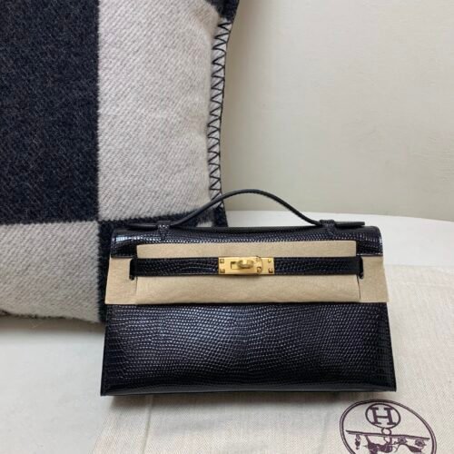 Kelly Pochette 22CM 89 Nior Lizard Skin Gold Hardware Worldwide delivery