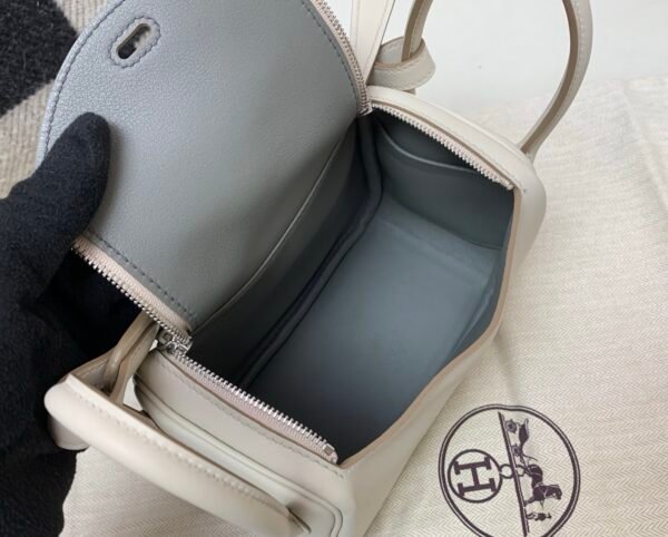 wsxc1742407279265_8 Original Lindy 19CM Swift Leather Silver Hardware 8L Beton 0L