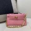 Kelly Pochette 22CM 3Q Rose Saiura Lizard Skin Gold Hardware Worldwide delivery