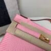 Kelly Pochette 22CM 3Q Rose Saiura Lizard Skin Gold Hardware Worldwide delivery