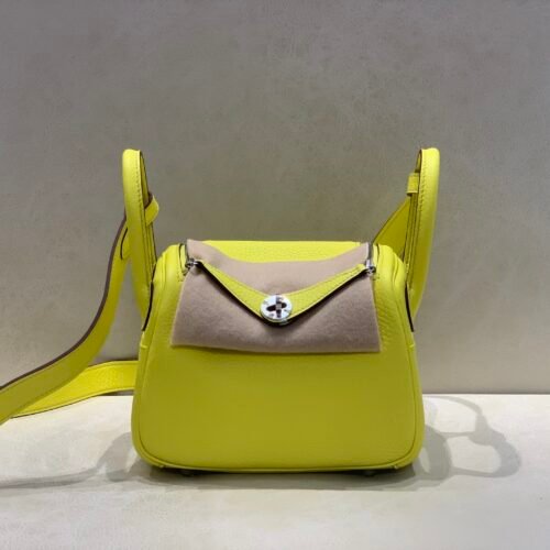 wsxc1742925745742_0 Original Quality Lindy 19CM TC Leather Silver Hardware 9R Lime
