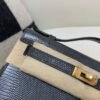 Global Sales Kelly Pochette 22CM 88 Graphite Lizard Leather Gold Hardware