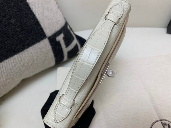 Kelly Pochette 22CM 8L Beton New Arrival Matte Alligator Leather SHW
