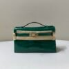 wsxc1743531883140_0 Kelly Pochette 22CM 6Q Vert Emeraude Alligator Skin GHW Full Handmade