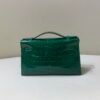 wsxc1743531883140_1 Kelly Pochette 22CM 6Q Vert Emeraude Alligator Skin GHW Full Handmade