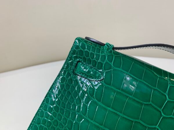 wsxc1743531883140_3 Kelly Pochette 22CM 6Q Vert Emeraude Alligator Skin GHW Full Handmade