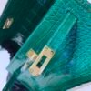 wsxc1743531883140_6 Kelly Pochette 22CM 6Q Vert Emeraude Alligator Skin GHW Full Handmade