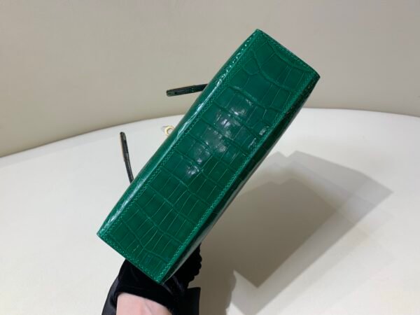 wsxc1743531883514_7 Kelly Pochette 22CM 6Q Vert Emeraude Alligator Skin GHW Full Handmade