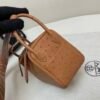 Mini size Lindy 19CM CK37 Gold Ostrich Leather Silver Hardware