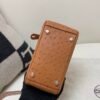Mini size Lindy 19CM CK37 Gold Ostrich Leather Silver Hardware