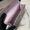 Top Handmade Kelly Pochette 22CM 09 Mauve pale Swift Leather Silver Hardware