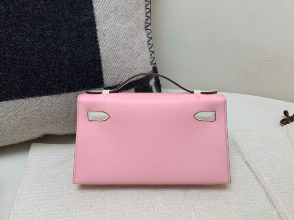 3Q Rose Saiura i2 Nata Global Sales Kelly Pochette 22CM Swift Leather Silver Hardware