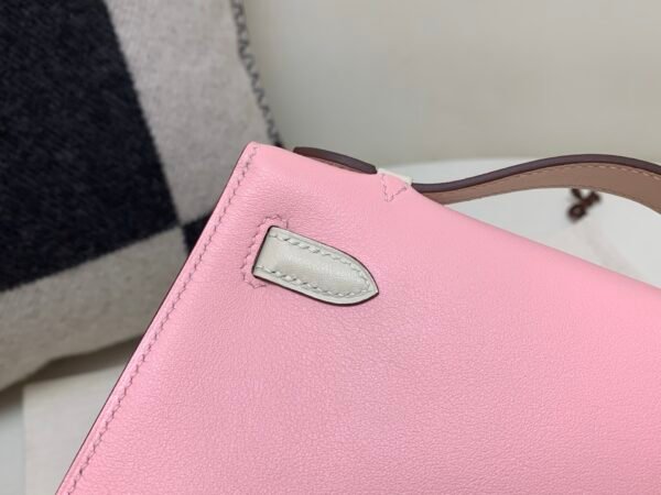 3Q Rose Saiura i2 Nata Global Sales Kelly Pochette 22CM Swift Leather Silver Hardware