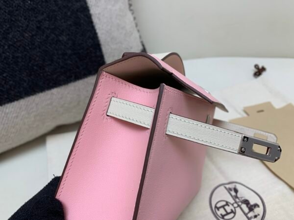 3Q Rose Saiura i2 Nata Global Sales Kelly Pochette 22CM Swift Leather Silver Hardware