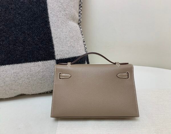 Global Shipping Kelly Pochette 22cm In stock 18 Etoupe Epsom Leather SHW