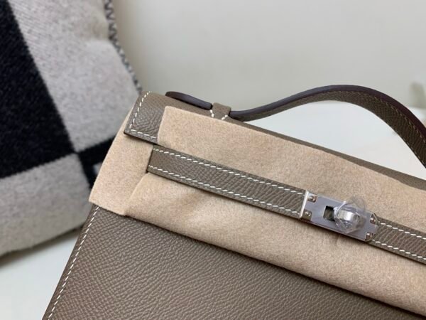Global Shipping Kelly Pochette 22cm In stock 18 Etoupe Epsom Leather SHW