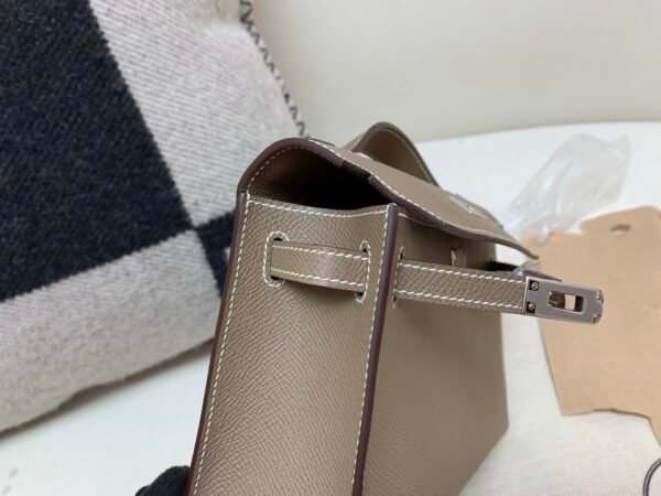 Global Shipping Kelly Pochette 22cm In stock 18 Etoupe Epsom Leather SHW