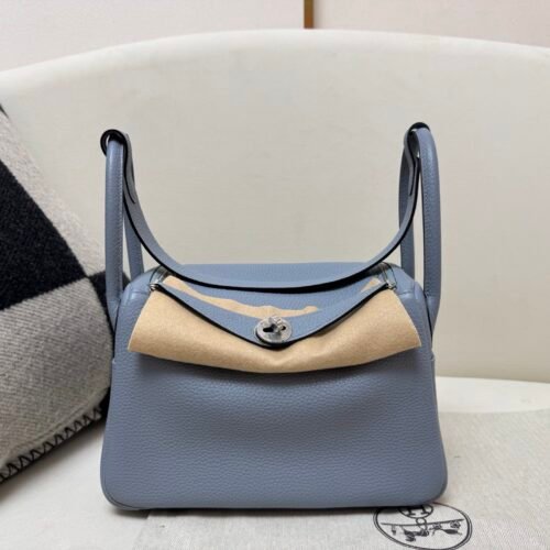 wsxc1747328302470_0 Top Factory Sales Lindy 26CM J7 Bleu Un Togo Leather Silver Hardware