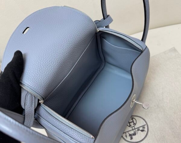 wsxc1747328302470_7 Top Factory Sales Lindy 26CM J7 Bleu Un Togo Leather Silver Hardware