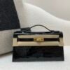 Kelly Pochette 22CM 89 Nior New Arrival Shiny Alligator Leather GHW