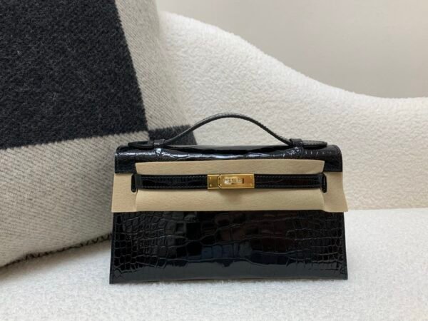 Kelly Pochette 22CM 89 Nior New Arrival Shiny Alligator Leather GHW