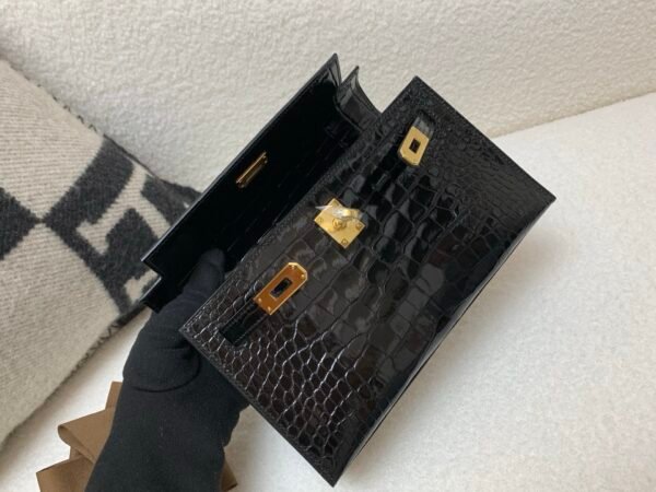 Kelly Pochette 22CM 89 Nior New Arrival Shiny Alligator Leather GHW