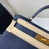 Handmade Kelly 28CM 76 Blue indigo Epsom Leather Gold Hardware Top Quality