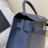 Handmade Kelly 28CM 76 Blue indigo Epsom Leather Gold Hardware Top Quality