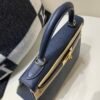 Handmade Kelly 28CM 76 Blue indigo Epsom Leather Gold Hardware Top Quality