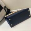 Handmade Kelly 28CM 76 Blue indigo Epsom Leather Gold Hardware Top Quality