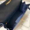 Handmade Kelly 28CM 76 Blue indigo Epsom Leather Gold Hardware Top Quality
