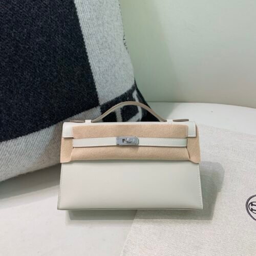 Global Sales Kelly Pochette 22CM Epsom Leather Silver Hardware 10 Carie