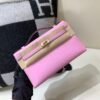 Global Sales Kelly Pochette 22CM Swift Leather Rose Gold Hardware X9