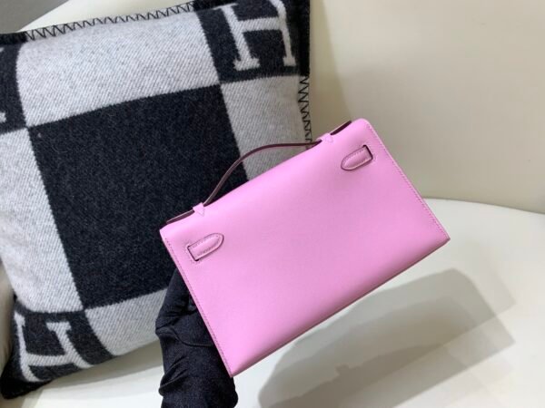 Global Sales Kelly Pochette 22CM Swift Leather Rose Gold Hardware X9