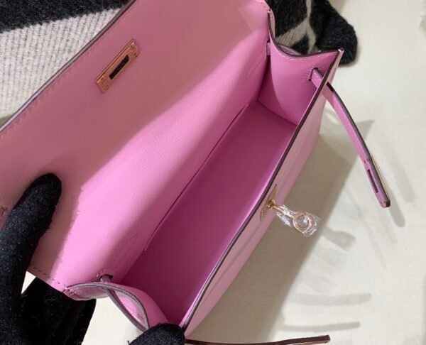 Global Sales Kelly Pochette 22CM Swift Leather Rose Gold Hardware X9
