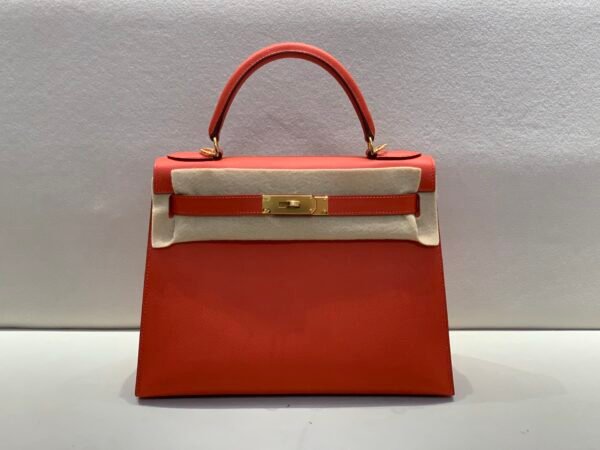 wsxc1748955711783_0 Handmade Kelly 28CM S5 Rouge Tomate Epsom Leather Gold Hardware Top Quality