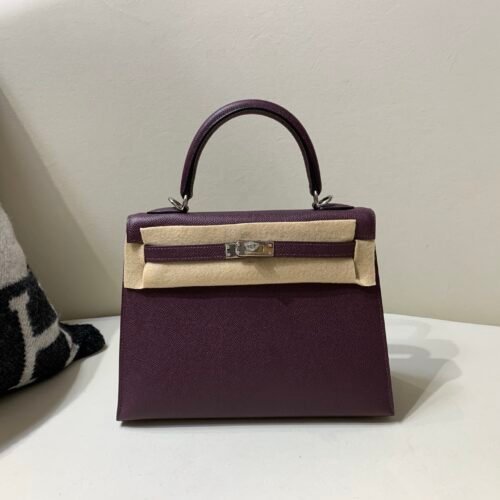 59 Violet Kelly 25CM Epsom Leather Grape Purple SHW