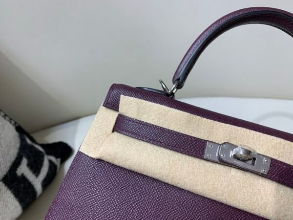 59 Violet Kelly 25CM Epsom Leather Grape Purple SHW