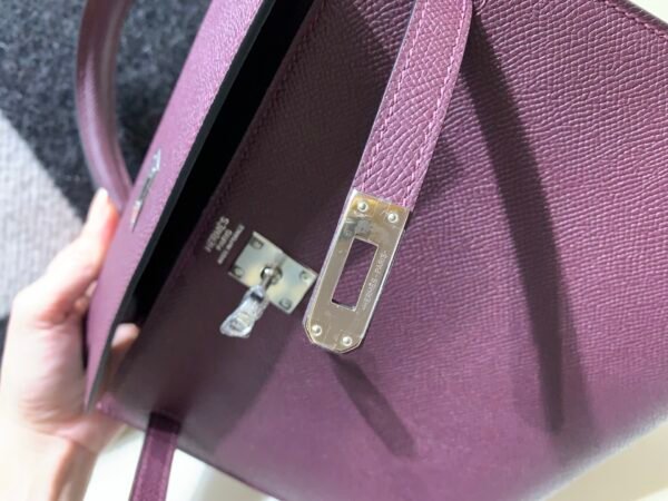 59 Violet Kelly 25CM Epsom Leather Grape Purple SHW