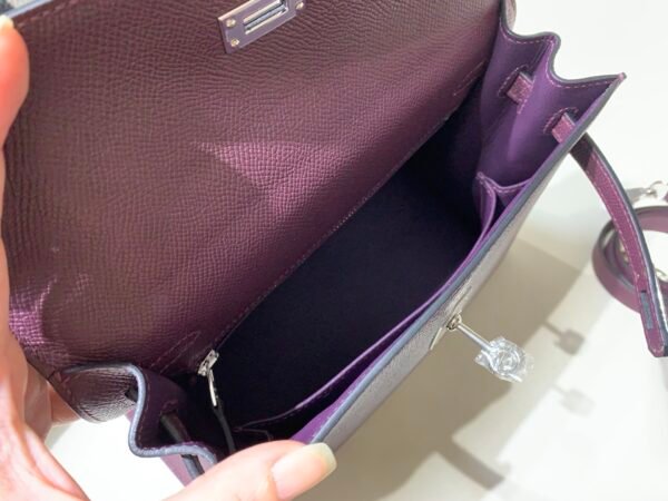 59 Violet Kelly 25CM Epsom Leather Grape Purple SHW