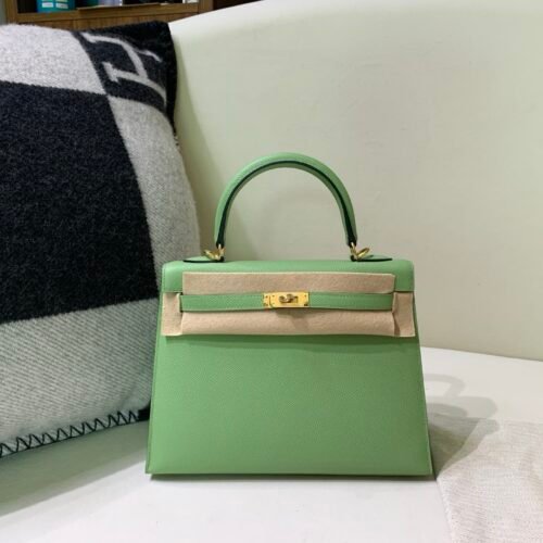 USA Shipping Kelly 25CM 3i Criquet Epsom Leather Nice Green GHW