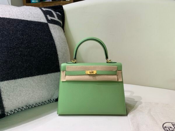 USA Shipping Kelly 25CM 3i Criquet Epsom Leather Nice Green GHW