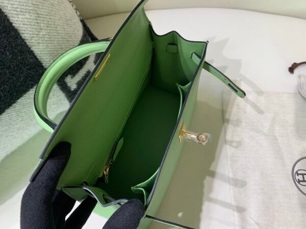 USA Shipping Kelly 25CM 3i Criquet Epsom Leather Nice Green GHW