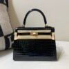 International Express 89 Nior Kelly 25CM Niloticus Leather Gold Hardware