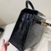 International Express 89 Nior Kelly 25CM Niloticus Leather Gold Hardware