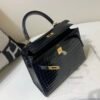 International Express 89 Nior Kelly 25CM Niloticus Leather Gold Hardware